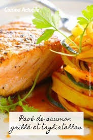 Pave De Saumon Grille Et Tagliatelles Recettes Recette Tagliatelles Recette Recette Tagliatelles
