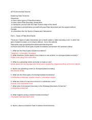 A brief tutorial to help you get the most out of. Plate Tectonics Webquest Ap Environmental Science Exploring Plate Tectonics Objectives To Learn About Types Of Plate Boundaries To Learn About Plate Course Hero