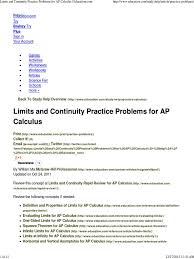 With easyworksheet tests, quizzes, and homework are fast and easy to create! Limits And Continuity Practice Problems For Ap Calculus Education Calculus Continuous Function
