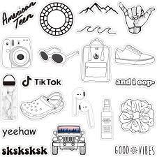And as promised, here are free black and white printables just for you! Aesthetic Stickers Black