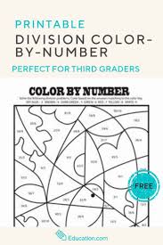 Challenge Your Third Grader With Some Basic Division Problems And Then Use His Answers To Complete A Color By Numb Division Worksheets Math Pages Math Division