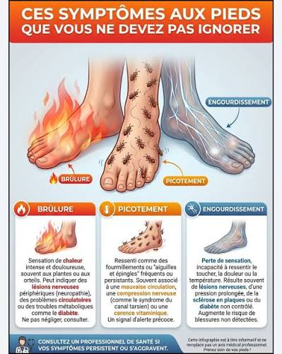 Ces Symptômes Aux Pieds Que Vous Ne Devez Pas Ignorer Les pieds sont  souvent négligés, pourtant ils peuvent révéler de nombreux signaux sur  notre santé. Ignorer des symptômes tels que la brûlure,