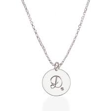 Sterling Silver Initial Necklace With Diamond Harry Rocks Wolf Badger Sterling Silver Initial Silver Initials Sterling Silver Initial Necklace