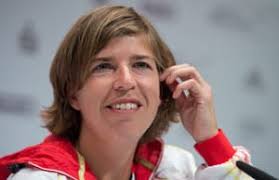 Natasha Keller German flag bearer at opening ceremony