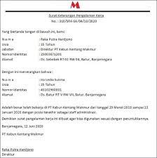 21 Contoh Surat Pengalaman Kerja Simple Menarik Unik Surat Kerja Alam