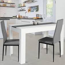 Chez amikado, nous vous proposons une gamme d'objets design pour décorer votre cuisine et votre table. Table A Manger 4 Personnes Pas Cher Blanche Et Grise Id Market