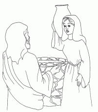Bible coloring page pdf click here crayons or colored markers. Woman At The Well Printable Coloring Page Coloring Home