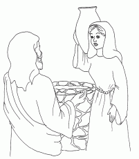 These alphabet coloring sheets will help little ones identify uppercase and lowercase versions of each letter. Woman At The Well Coloring Page Coloring Home