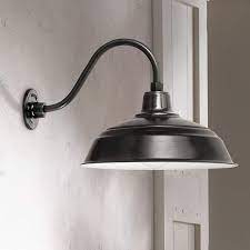 Led light bedside bedroom reading wall mount adjustable gooseneck eye care lamp. Warehouse 10 High Black Gooseneck Outdoor Wall Light 9c417 Lamps Plus
