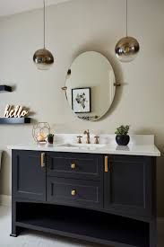 Black And Gold Bathroom Vanity Our Work With Images Black Cabinets Bathroom Bathroom Interior Design Black Bathroom