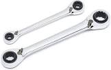 12 Point QuadBox Reversible Double Box Ratcheting Wrench Set, SAE, 2-pc GearWrench