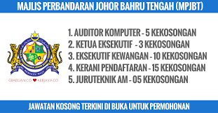 Jawatan kosong terkini di pij holdings sdn bhd. Jawatan Kosong Terkini Majlis Perbandaran Johor Bahru Tengah Mpjbt Kerja Kosong Kerajaan Swasta