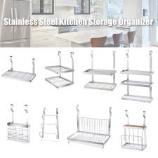 Yan stainless steel dish drying rack 3 tier 8 Types Stainless Steel Kitchen Organizer Multifunction Dish Drying Rack Wall Hanging Storage Holder Tableware Shelf Drainer Racks Holders Aliexpress
