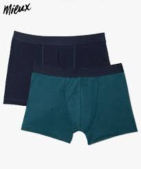 Boxer ajusté 95% coton 5% elasthane, jersey. Gemo Sous Vetements Et Nuit Boxer Homme Contenant Du Coton Bio Lot De 2 Bleu Boxers Et Calecons Homme Gemo