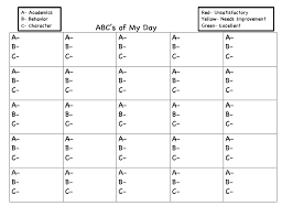 Daily Behavior Chart With Instructions On How To Use It