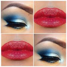 Red White And Blue Makeup To Have You Rocking Your Pride This 4th Of July 4th Of July Makeup Blue Makeup Beautiful Makeup
