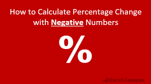 Calculating percentages is a basic task in any field of work. Calculate Percentage Change For Negative Numbers In Excel Excel Campus