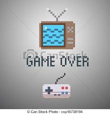 Tus viejos juegos de la play 1 más vivos que nunca en tu psp. Fin Del Juego Viejo Poster De Juego De 8 Centavos Canstock