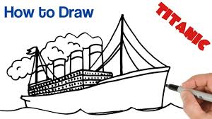 How To Draw Titanic Super Easy Art Tutorial For Beginners Simple Art Drawing For Beginners Easy Drawings For Beginners