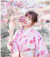 日本和服女復古cos和風櫻花改良傳統京都粉色浴衣和服 yahoo奇摩拍賣 色 和服 結城紬