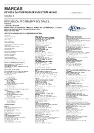 Pdf Marcas Revista Da Propriedade Industrial Nº 2053 Secao Ii Republica Federativa Do Brasil Instituto Nacional Da Propriedade Industrial Vice Presidente Ademir Tardelli Andre Nitzsche Academia Edu