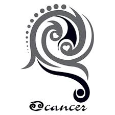 Cancer zodiac tattoo design with a crown on the back for boys. Zodiac Cancer Design Temporary Tattoo Goimprints
