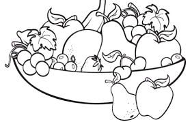 Printable coloring and activity pages are one way to keep the kids happy (or at least occupie. Fruit Basket Coloring Page Coloringpageskid Com Fruit Coloring Pages Apple Coloring Pages Fruit Basket Drawing