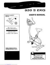 Popular proform 920s ekg bike manual pages. Proform 920 S Ekg Manuals Manualslib