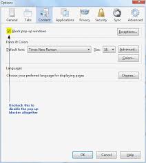 When you are finished adding web sites, click close. Enable Pop Ups In System