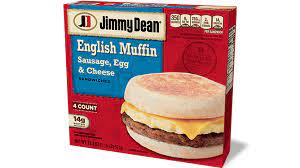 Sausage Egg And Cheese Muffin Breakfast Sandwich Jimmy Dean Brand