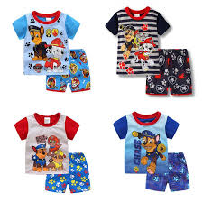 Toddler Kids Boy Paw Patrol Summer Short Pajamas Sleepwear Set Cotton Pjs In 2020 Sleepwear Sets Cotton Pjs Kids Sleepwear
