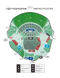 71 eye catching toyota amphitheatre seating chart