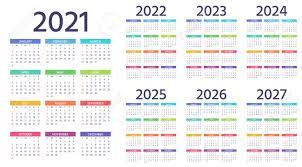 Scholastica offers undergraduate, graduate, and certificate programs both online and on campus. Calendar 2021 2022 2023 2024 2025 2026 2027 Years Week Royalty Free Cliparts Vectors And Stock Illustration Image 146628684