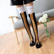 Funny Ostrich Feet Long Socks Chicken Legs Thigh High Socks Fashion