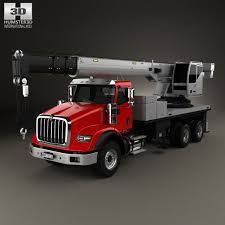 3d Model Of International Hx620 Crane Truck 2016 Trucks Truck Cranes International Truck
