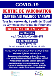 Il est complété par le décret du 30 juin 2021. Covid 19 Ouverture Du Centre De Vaccination Sartenais Valinco Taravo A Propriano