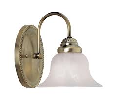 Livex Edgemont 1 Light Antique Brass Bathroom Vanity Lighting Fixture 1531 01 847284026551 Ebay