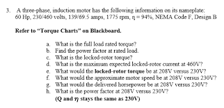 Solved Locked Rotor Current Code Letter Kva Hp At Locked