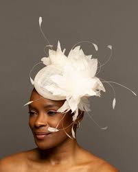 Feather Fascinator with Beads for Women's Wedding Hats