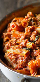 Pasta In Vodka Sauce With Sausage Recipe Using Pork Sausage Pasta With Meat Sauce Sausage Pasta Recipes