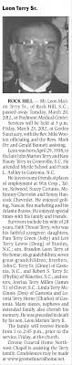 Obituary for Leon Terry Terry, 1938-2012