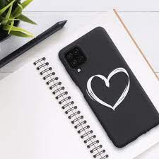 Amazon.com: kwmobile TPU Silicone Case Compatible with Samsung Galaxy A12 -  Case Soft Cover - Brushed Heart White/Black : Cell Phones & Accessories