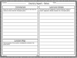 Country Report Project Students Will Research And Write About A Country Then They Ll Create A Country R Country Report Report Template Informational Writing