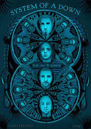 Obsesstival System Of A Down Art Print By Obsesstival System Of A Down Rock Band Posters Band Posters