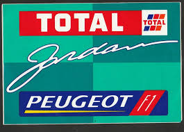 1995 Total Jordan Peugeot F1 Team 195 Barrichello Eddie Original Sticker Adesivo Racing Stickers Formula 1 Stickers