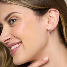 Nova Amethyst & Cultured Freshwater Pearl Drop Earrings by Pearls of the  Orient Online