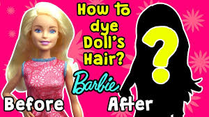 You can set barbie's hair by rolling (wet) onto cut straws or bobby pins. How To Color Barbie Doll Hair Permanently Diy Barbie Doll Hairstyles Youtube