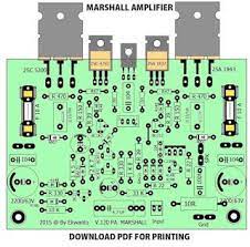 Guitar amplifier circuit schematic diagram. Marshal V 120pa Power Amplifier Pcb Layout In 2021 Power Amplifiers Diy Amplifier Electronic Schematics
