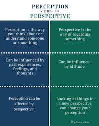 Difference Between Perception And Perspective Perception Vs Perspective Comparison Summary Psychology Notes Psychology Writing Skills