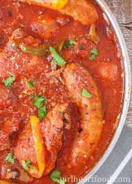 1 cup kale or swiss chard, chopped. Chicken And Sausage Recipe With Peppers Red Sauce Girl Heart Food